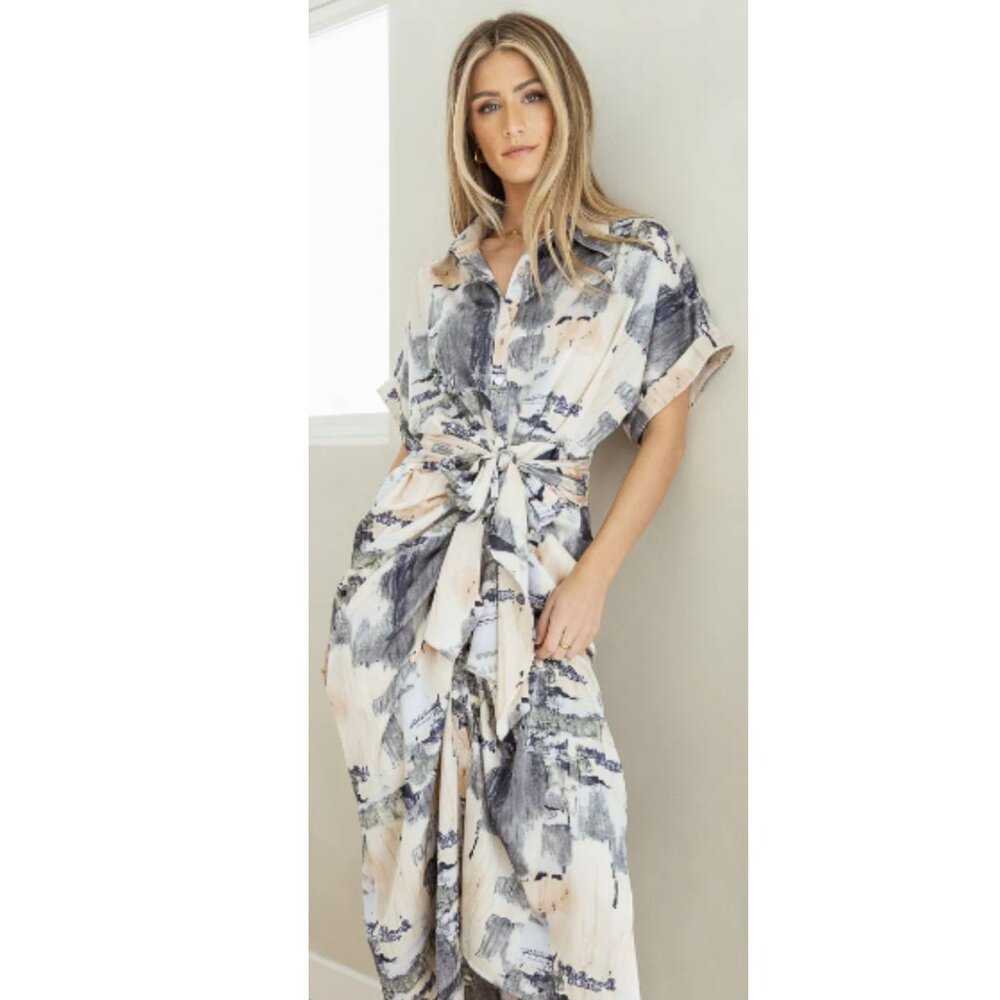 bohme Bella Printed Satin Dress